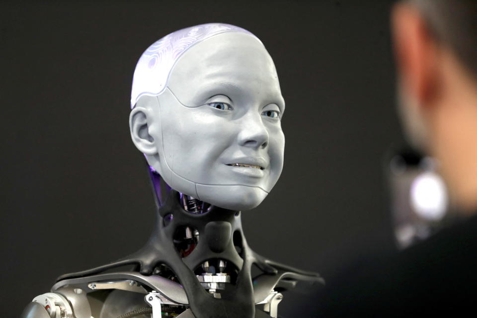 人形機器人「Ameca」表情栩栩如生。圖片來源：REUTERS/Steve Marcus