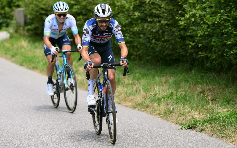 Julian Alaphilippe and Alexey Lutsenko