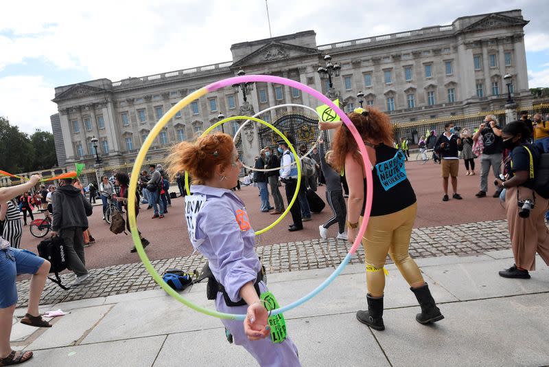 Extinction Rebellion climate activists protest in London