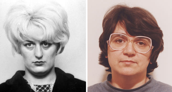 Myra Hindley (L) and Rose West apparently had an affair in prison (Picture: Getty)