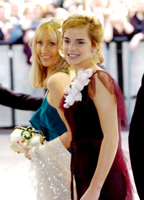 Emma Watson and J.K. Rowling at the London premiere of Warner Brothers' Harry Potter and the Prisoner of Azkaban