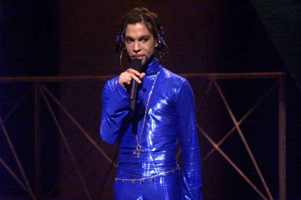 Prince during the 1999 MTV Video Music Awards at Metropolitan Opera House in New York City on September 9, 1999. 