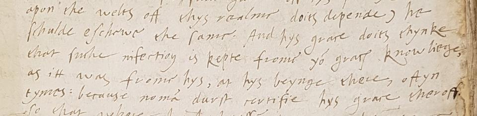 “And his grace doth think that such infection is kept from your grace’s knowledge as it was from his, at his being there, often times” - correspondence between King Henry VIII's advisers, written from Richard Pace to Thomas Wolsey, 6 April 1518.<span class="copyright">The National Archives</span>