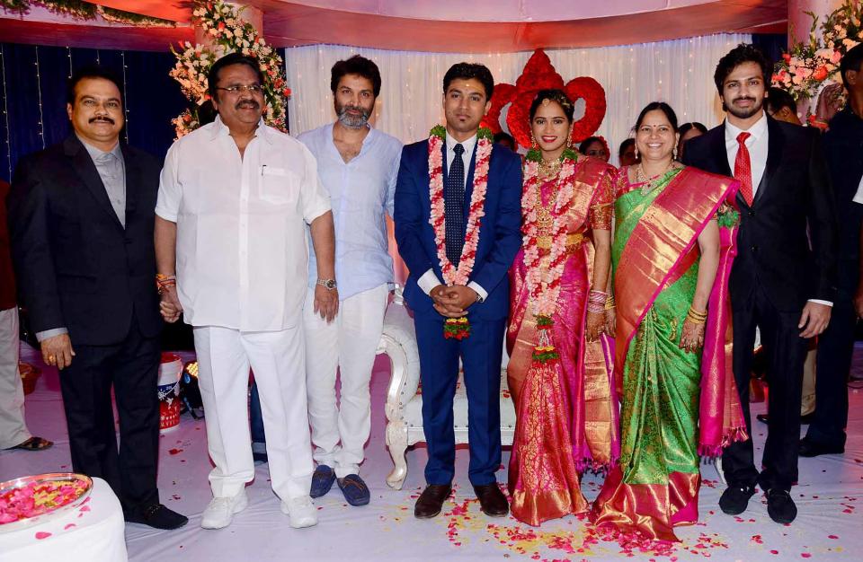 Telegu movie producer DVV Danayya's daughter ties the knot; Tollywood stars bless the happy couple