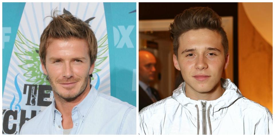 David Beckham and son Brooklyn Beckham