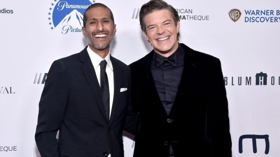 (Left to Right) Blumhouse president Abhijay Prakash and honoree Jason Blum attend the 36th Annual American Cinematheque Award Ceremony at The Beverly Hilton in Beverly Hills.