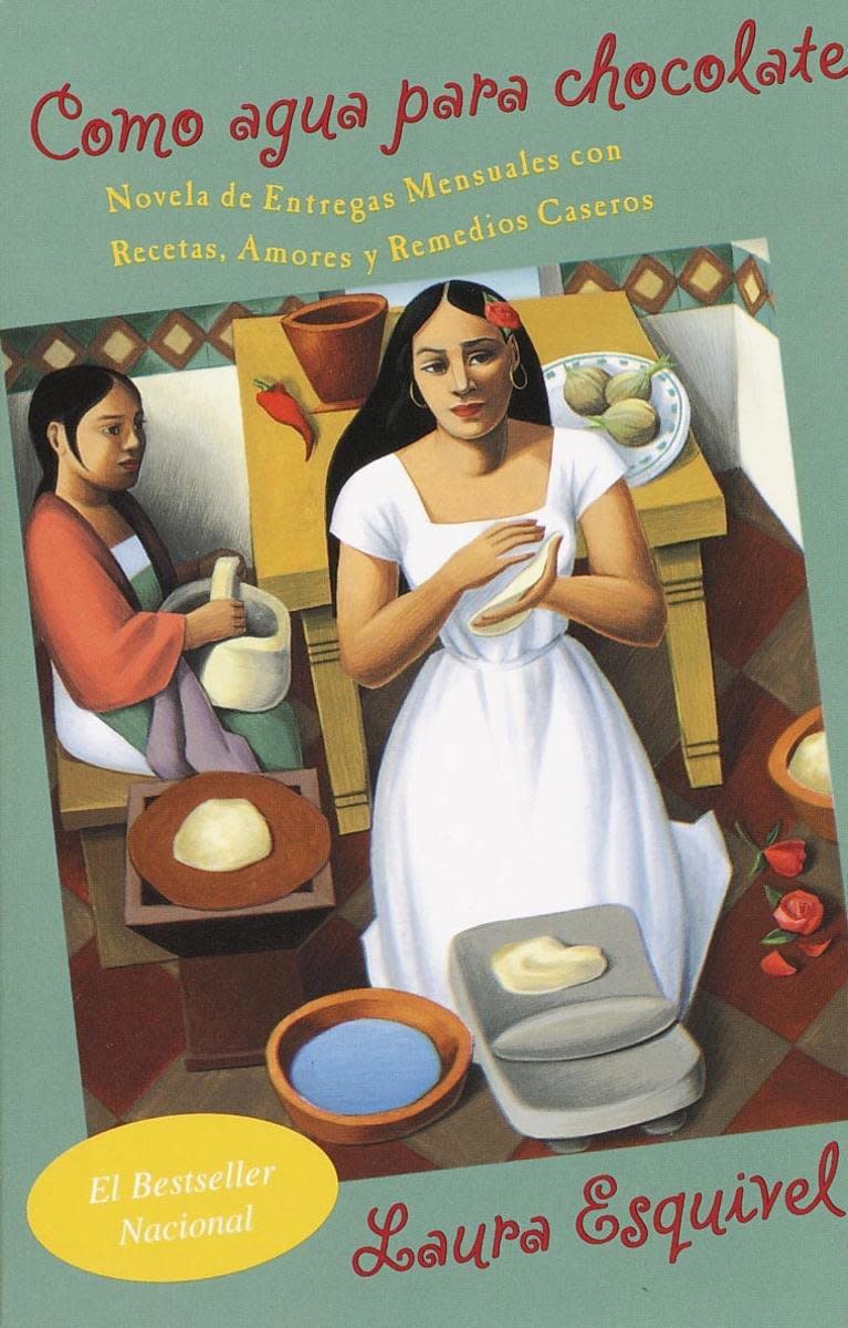 Set in turn-of-the-century Mexico, it tells the romantic tale of Tita De La Garza, the youngest of Mama Elena's three daughters, whose fate, dictated by family tradition, is to remain single so that she can take care of her mother in her old age ...&nbsp;As we witness the nurturing Tita's struggle to be true both to family tradition and to her own heart, we are steeped in elaborate recipes for dishes such as turkey mole with almonds and sesame seeds or quail with rose petals, in medicinal concoctions for ailments such as bad breath and gas, and in instructions on how to make ink or matches." -- <a href="https://www.kirkusreviews.com/book-reviews/laura-esquivel/like-water-for-chocolate/" target="_blank">Kirkus Reviews</a>