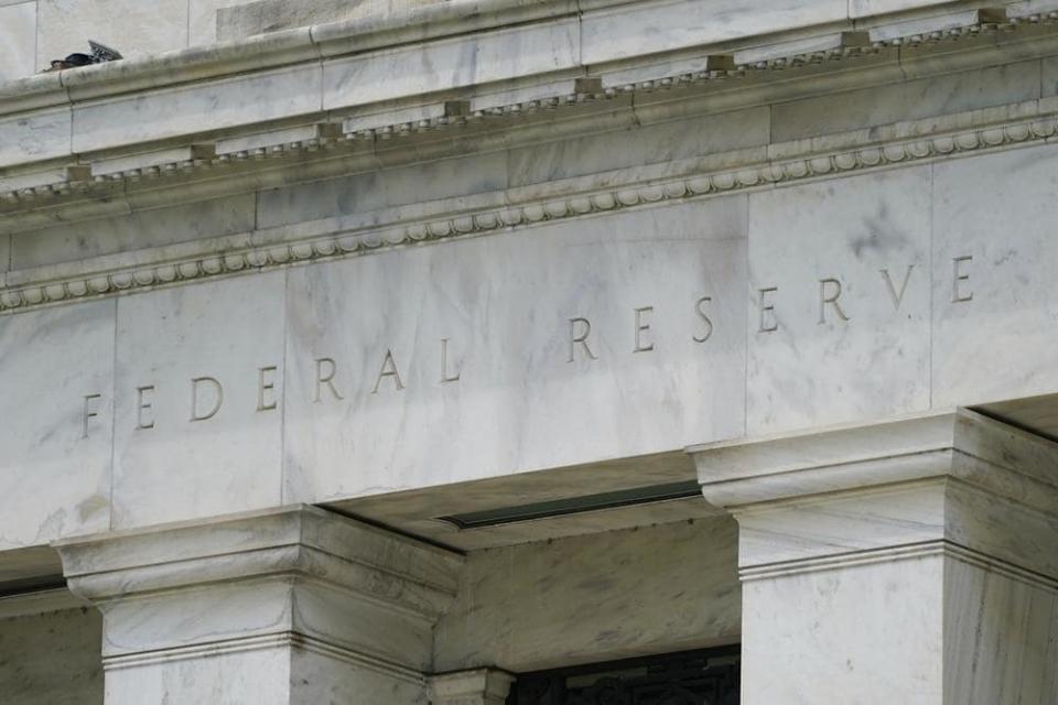 This Tuesday, May 4, 2021, file photo shows the Federal Reserve building in Washington. (AP Photo/Patrick Semansky, File)