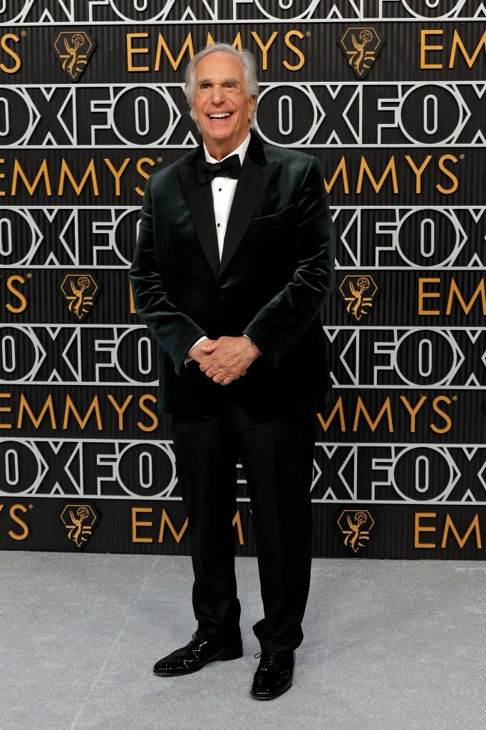 Henry Winkler attends the 75th Primetime Emmy Awards at Peacock Theater on January 15, 2024 in Los Angeles, California.