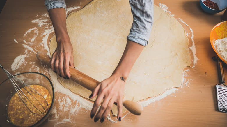 rolling pastry dough