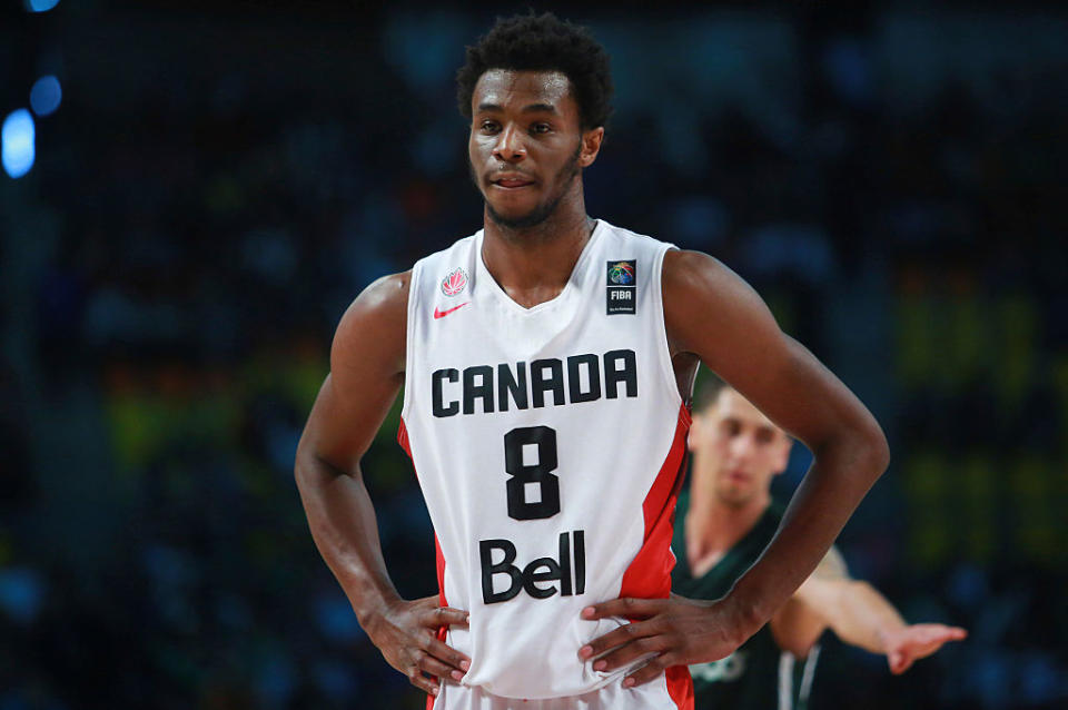 Andrew Wiggins last played for Team Canada in 2015. (Getty Images)