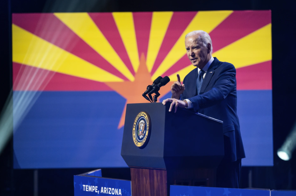 President Joe Biden visits Arizona to honor late Sen. John McCain. Biden announced the creation of a library in honor of his longtime friend and political rival.