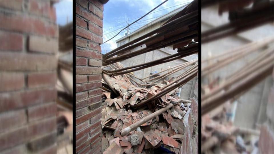 屏東三地門規模5.3地震　台南麻豆三合院屋頂坍塌