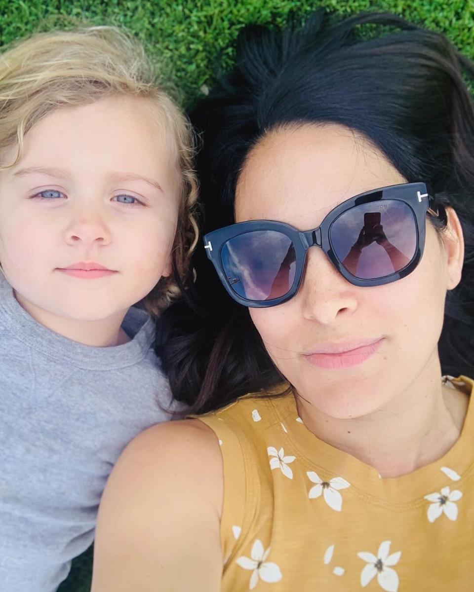 Brie snapped this <a href="https://www.instagram.com/p/B7wR1-FB9vd/" rel="nofollow noopener" target="_blank" data-ylk="slk:sweet mother-daughter selfie;elm:context_link;itc:0;sec:content-canvas" class="link ">sweet mother-daughter selfie</a> just a few days before publicly announcing her pregnancy. 