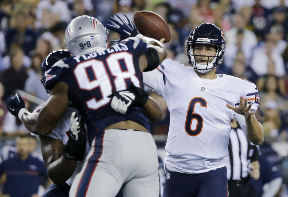 Chicago Bears quarterback Jay Cutler (6) might be done with the team after this season. (AP)