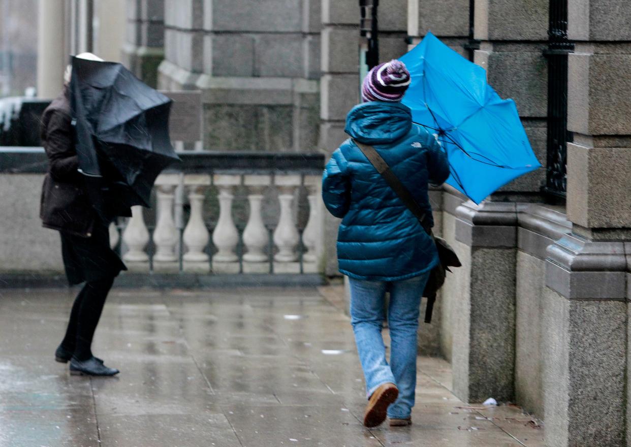 The Met Office said the storm will bring ‘unseasonably strong winds and heavy rain’ (PA) (PA Archive)
