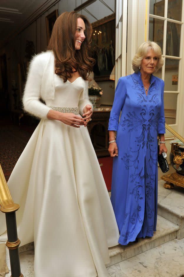 Both of Kate's dresses were designed by Sarah Burton for Alexander McQueen. Photo: Getty