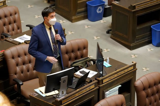 State Rep. Alex Ramel speaks on the floor of the House at the Capitol in Olympia. (Photo: via Associated Press)