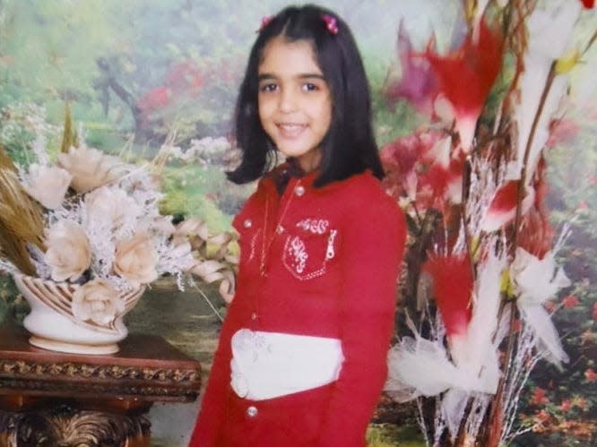 A photo of the victim, Khadidja, as a child in Algeria.