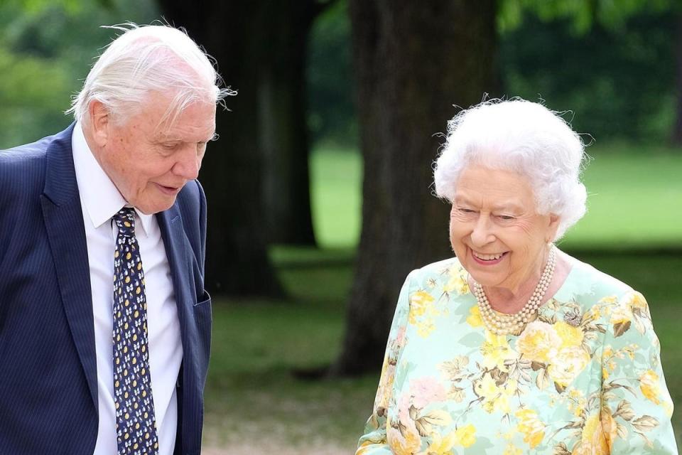 Queen Elizabeth II and Sir David worked together on several projects over the decades (PA)