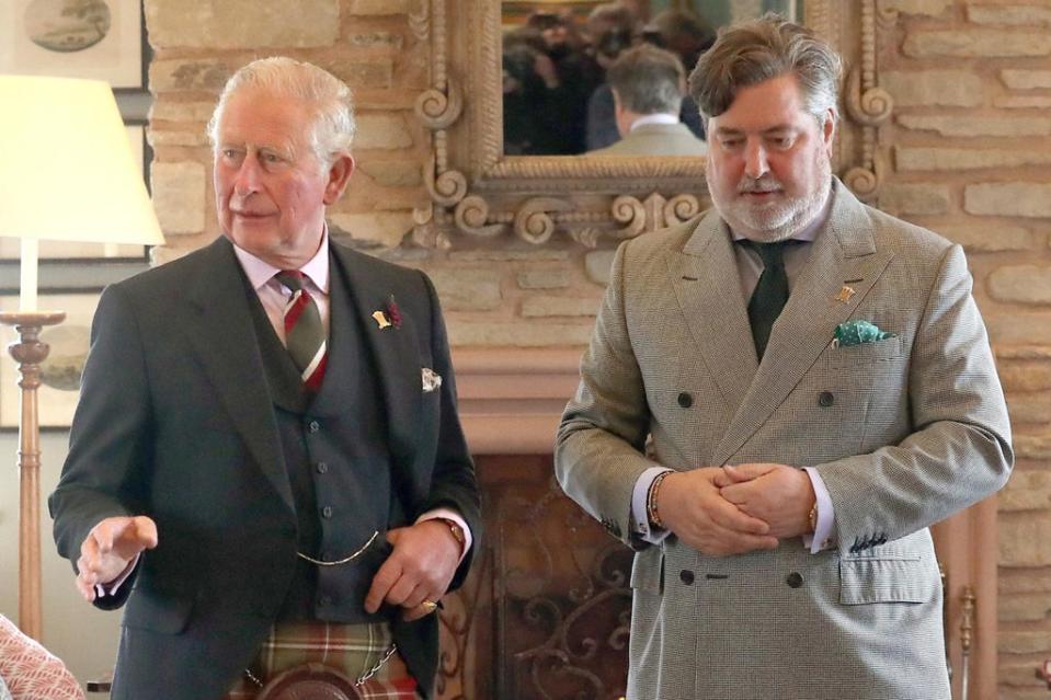 Prince Charles with Michael Fawcett, who quit as head of the Prince’s Foundation  (PA)