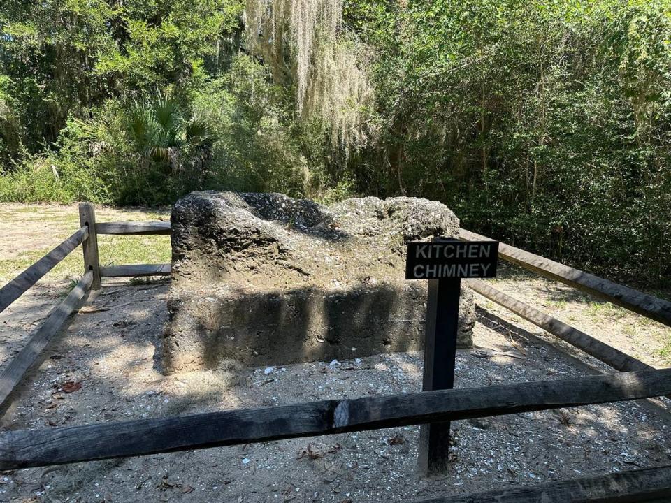 The remains of what was once a kitchen chimney at the Stoney-Baynard Ruins in Sea Pines at the south end of Hilton Head Island. 