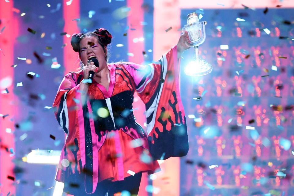 Netta wins for Israel in 2018  (AFP/Getty)