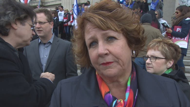 Hundreds of Manitoba nurses rally against health-care cuts