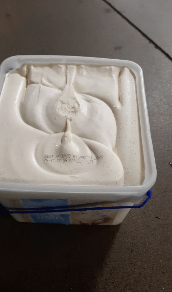 printed date on the ice cream