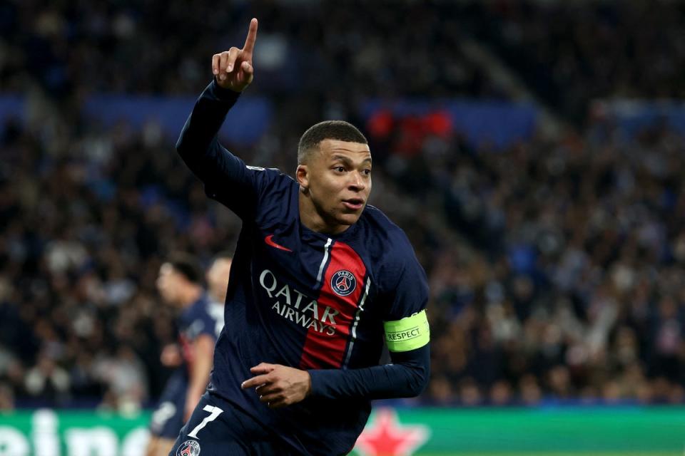 At the double: Mbappe scored both of PSG’s goals (AFP via Getty Images)