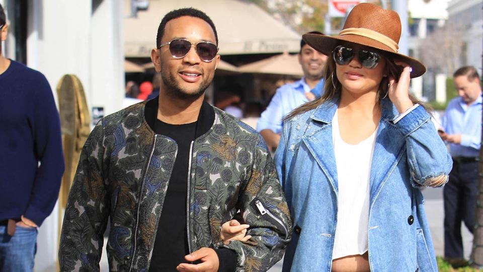 The supermodel stepped out with her husband, John Legend, on Monday.