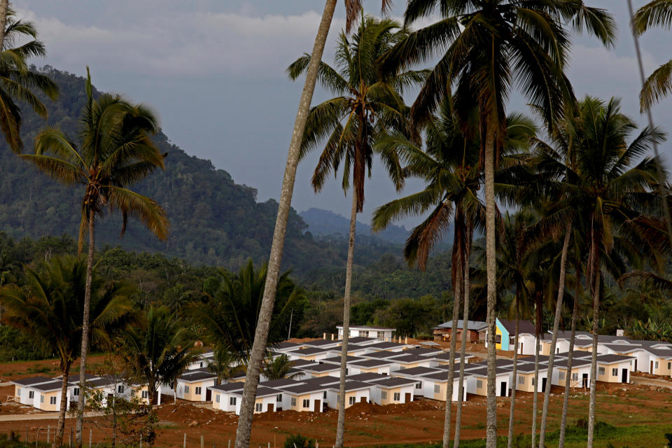 Housing units for families displaced by the Marawi siege stand in Marawi City, Lanao del Sur province, Philippines. (Photo: Eloisa Lopez/Reuters)