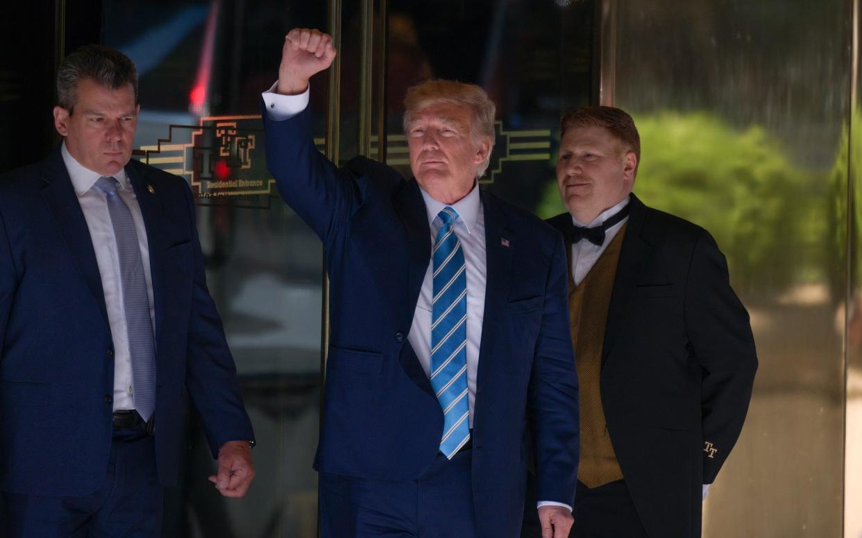 Donald Trump leaving Trump Tower on Wednesday - GC Images