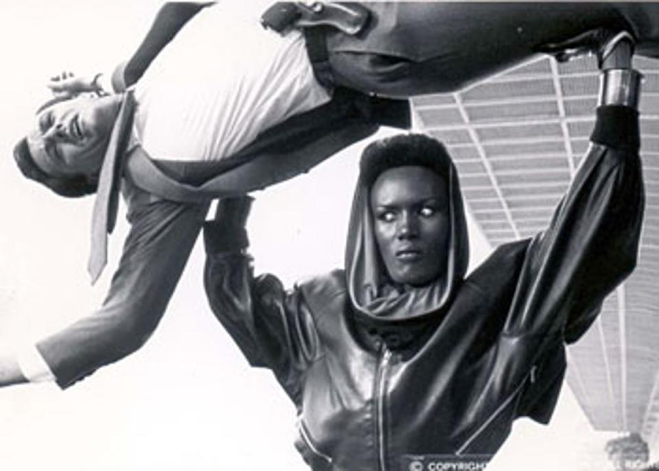 Grace Jones as May Day in A View To Kill, costume design by Azzedine Alaïa (A View to a Kill)