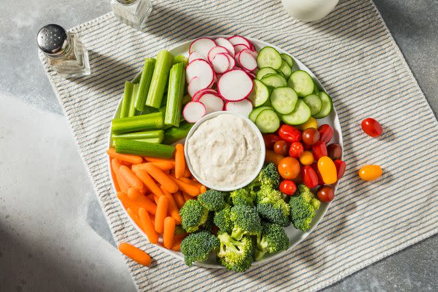 <p>Getty</p> A veggie platter