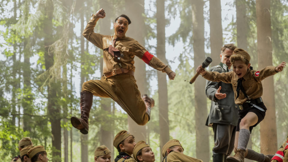 Taika Waititi plays a Hitler Youth child's imaginary version of the Fuhrer <a href="https://uk.movies.yahoo.com/taika-waititi-adolf-hitler-jojo-rabbit-trailer-162528498.html" data-ylk="slk:in this bizarre comedy;outcm:mb_qualified_link;_E:mb_qualified_link;ct:story;" class="link  yahoo-link">in this bizarre comedy</a>, which has already been divisive on the festival circuit. It's obviously the logical project to take on between Marvel behemoths. (Credit: Fox)