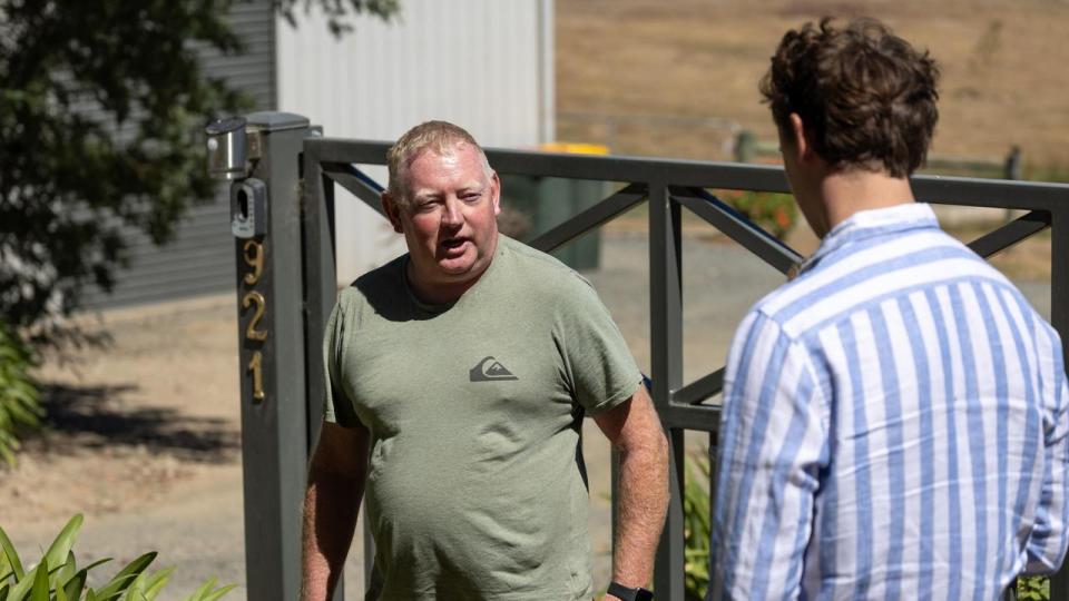 BALLARAT, AUSTRALIA - NCA NewsWire - 07 MARCH, 2024: Michael Murphy, the husband of missing woman Samantha Murphy is pictured at their home in Ballarat. Police investigating the suspicious disappearance of Ballarat woman Samantha Murphy have arrested a man. Picture: NCA NewsWire / Jason Edwards