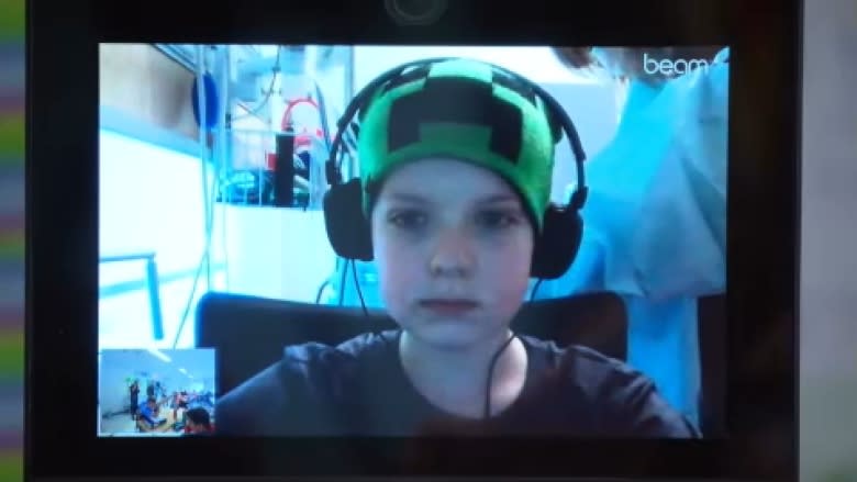 Chemo's no obstacle for this boy and his bot