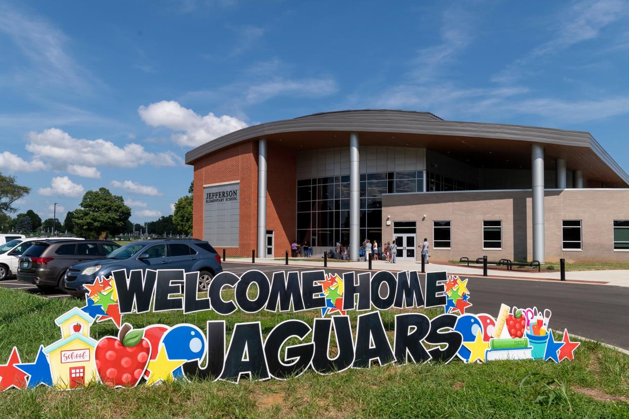 The new Jefferson Elementary School in Henderson, Ky., Wednesday evening, Aug. 3, 2022. 