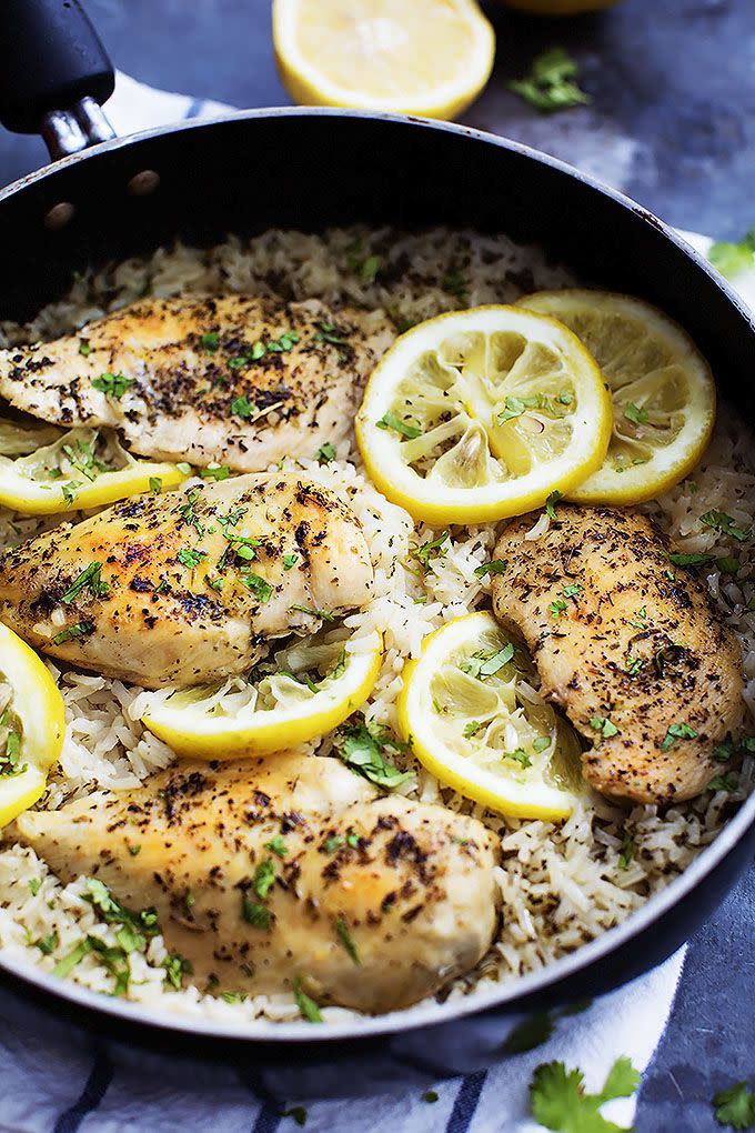 One Pot Lemon Herb Chicken & Rice