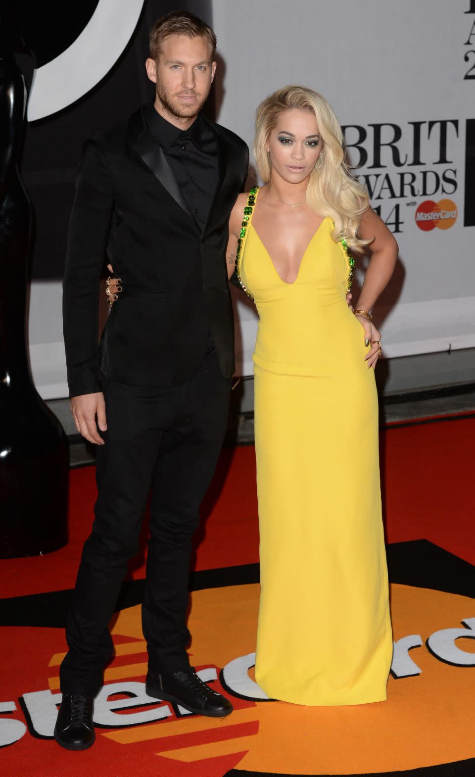 Rita, pictured here with ex Calvin Harris, has revealed she's frozen her eggs to 