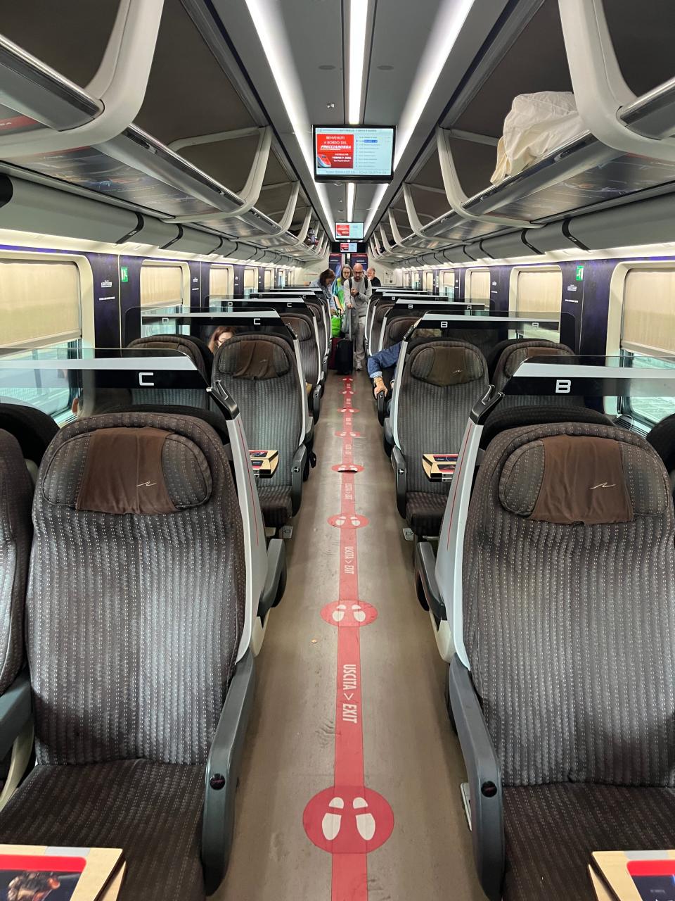 Inside cabin of Frecciarossa