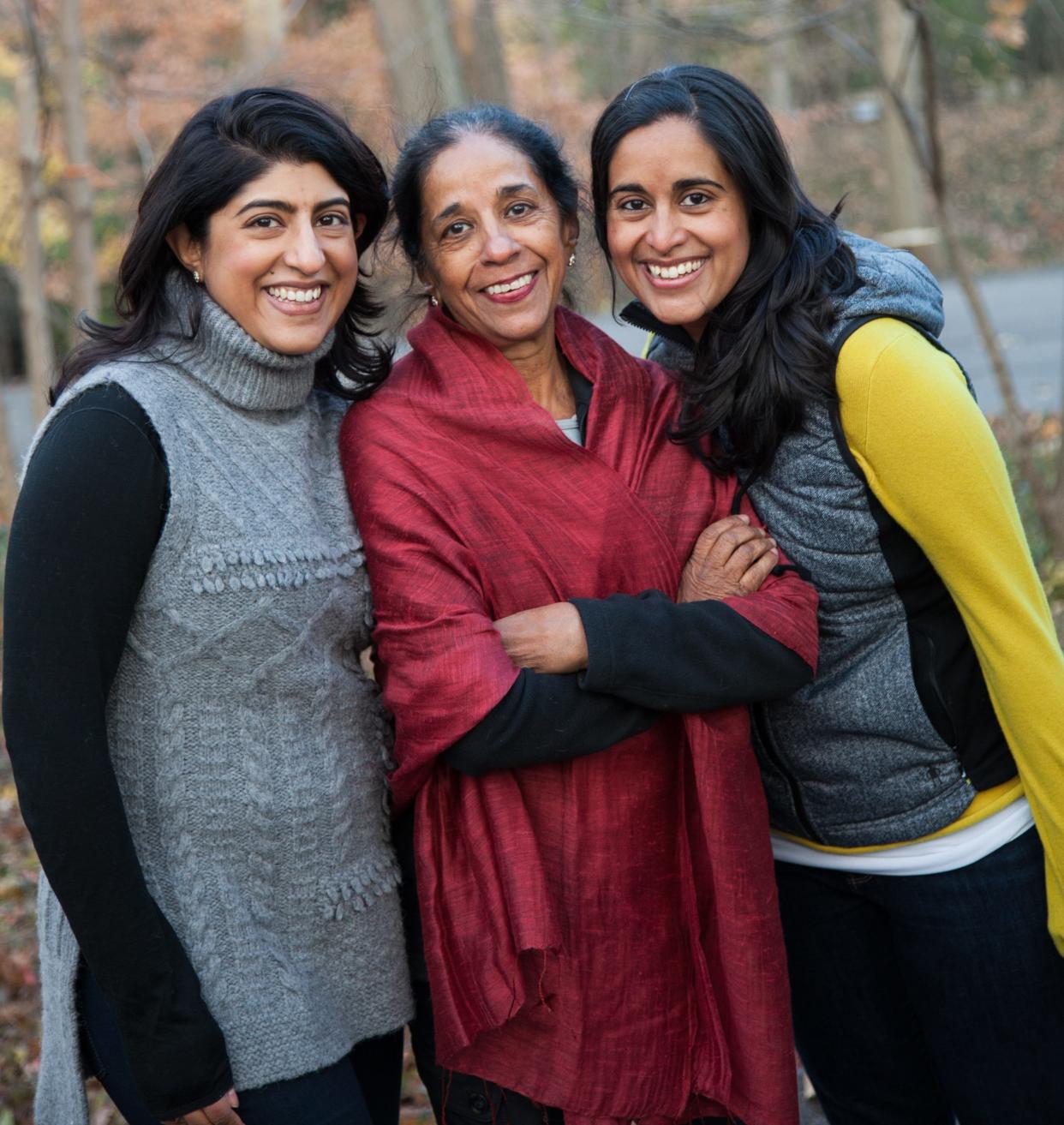 Dr. Uma Kotagal with her daughters, Kalpana Kotagal, an attorney, left, and Dr. Meera Kotagal. The sisters grew up following their mom to Cincinnati Zoo & Botanical Garden to visit the animals, but mostly, they watched the gorillas, where their mom sometimes assisted with care.