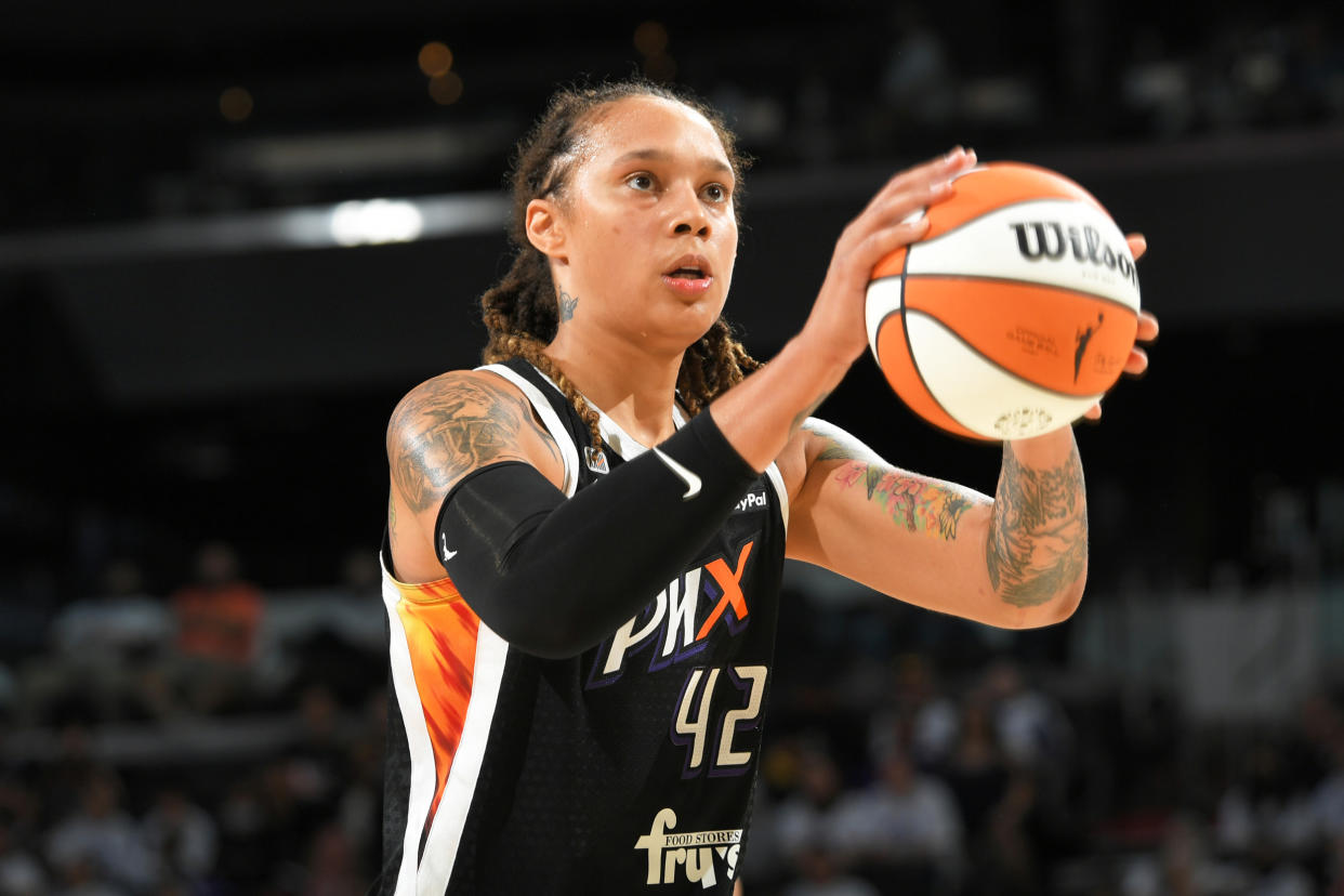 Brittney Griner (Michael Gonzales / NBAE via Getty Images file)