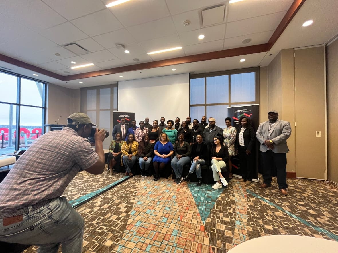 Current and aspiring Black entrepreneurs were among the attendees at Thursday's launch of the P.E.I. chapter of the Canadian Black Chamber of Commerce. (Nicola MacLeod/CBC - image credit)