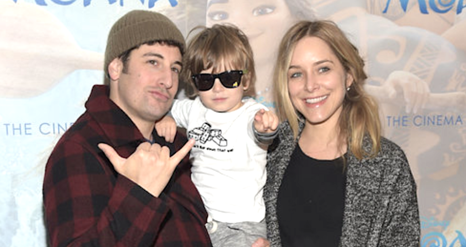 Jenny Mollen, pictured with Jason Biggs and Sid in 2016, said their son is now eating ice cream cones and recovering at home. (J. Kempin via Getty Images)