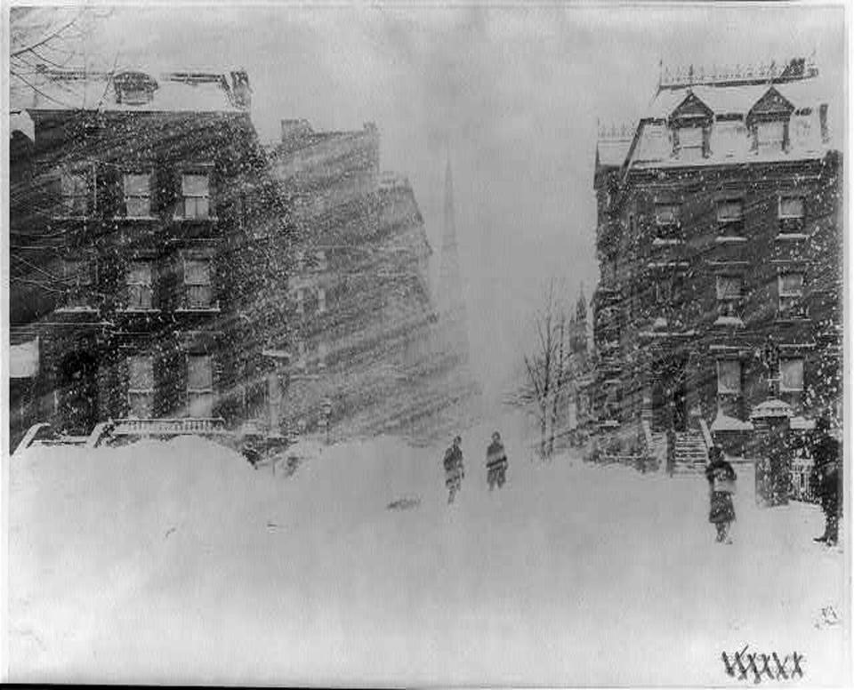 New York City during Blizzard of 1888.