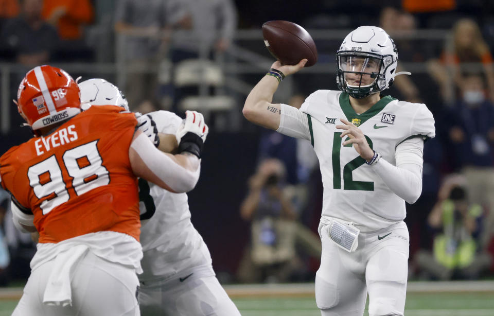 Baylor named Blake Shapen the starting quarterback early in the offseason, and he'll try to steer the Bears to another Big 12 title. (Photo by Ron Jenkins/Getty Images)