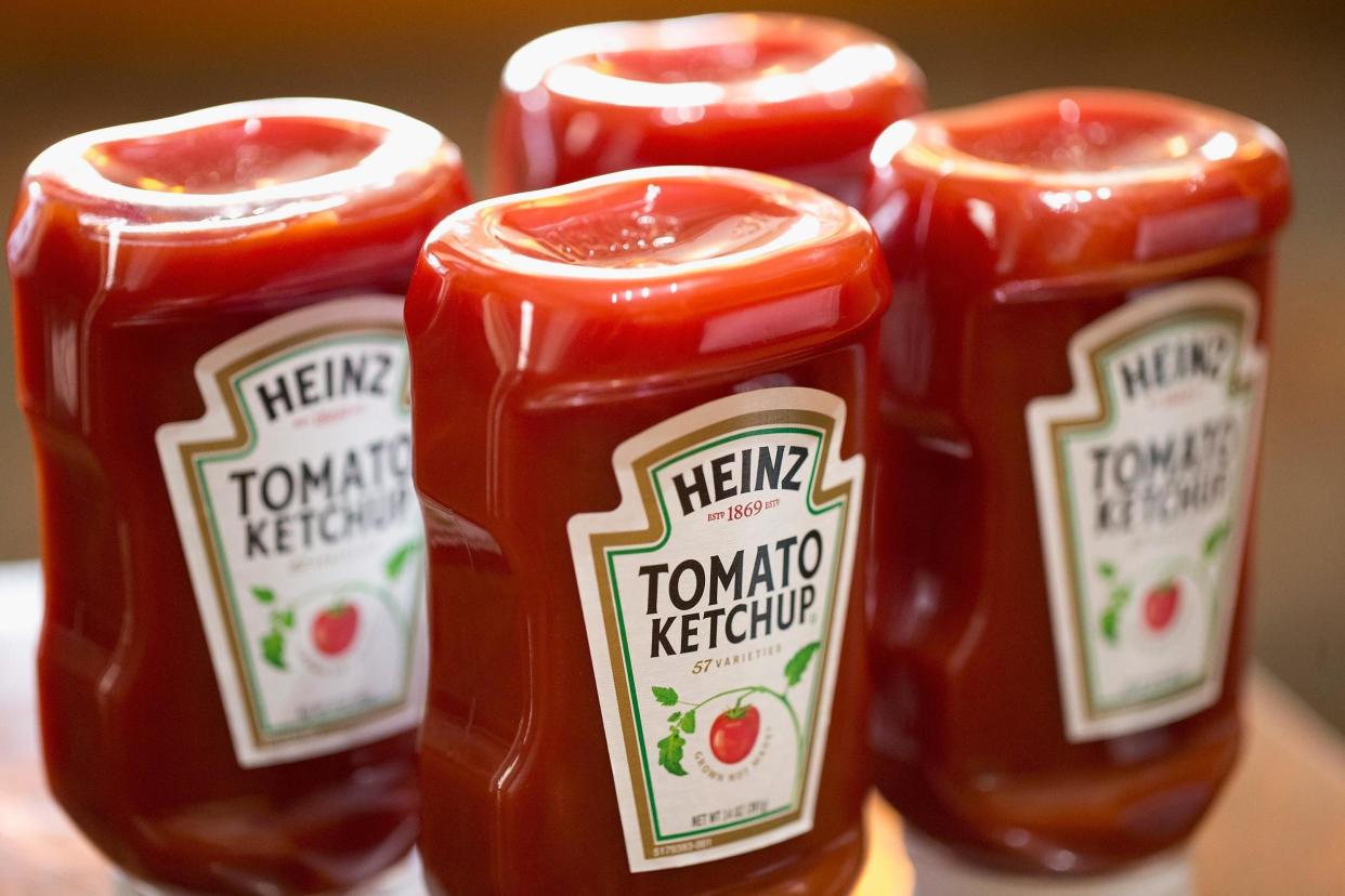 Mega deal: Ketchup maker Kraft Heinz has made a takeover approach to Unilever: Scott Olson/Getty Images