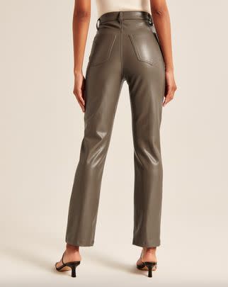 Embrace the 90s straight leg leather trend with these tall trousers